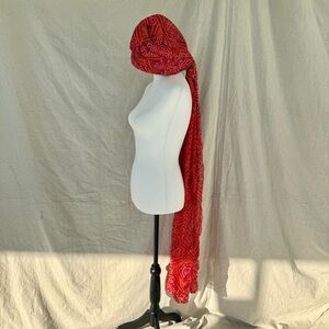 Indian Wedding Red Jaipuri Print Turban/Pagri/Pagdi